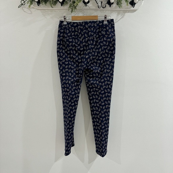 Boden Geometric Half Rainbow Navy Chino Pants Size 6 - Picture 4 of 5